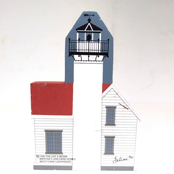 Cat’s Meow Village Shelf Sitter – West Chop Lighthouse Martha’s Vineyard 1996 - Picture 5 of 10